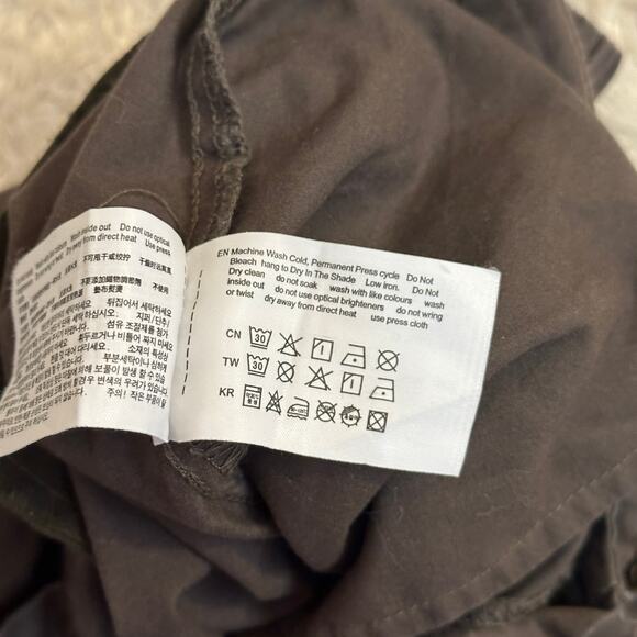 Trensic Spao Medium 100% Cotton Cool Grey Brown Wide Leg Pants Trousers Elastic - Picture 10 of 10